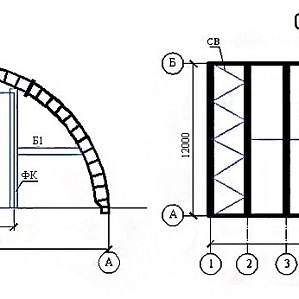 Проект быстровозводимого ангара 9X15X4,5 м - 135 м2